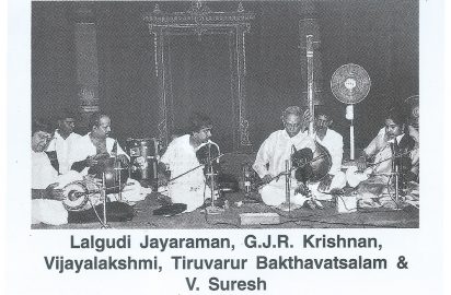 Performance by Lalgudi Jayaraman, GJR Krishnan, Vijayalakshmi , Thiruvarur Bakthavatsalam, & V.Suresh