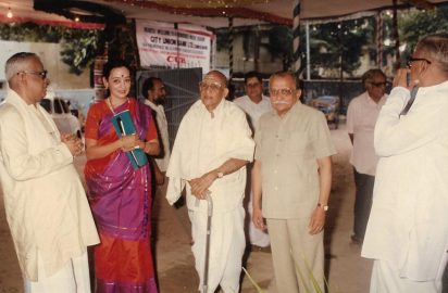 Art & Dance Festival-14.12.1990-R.Yagnaraman, Sudharani Raghupathy, Semmangudi Srinivasa Iyer, B.V.S.S.Mani during the inaugural function of 35th Art & Dance Festival