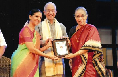 Natya Kala Conference-26.12.2018- V.P.Dhananjayan & Shantha Dhananjayan conferring the title “ Natya Kala Visaarada ha” on S.Janaki