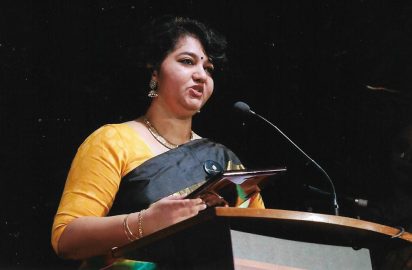 Natya Kala Conference-26.12.19- Saashwathi Prabhu giving her welcome address