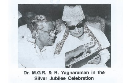 Dr.M.G.R & R.Yagnaraman during Silver Jubilee Celebration
