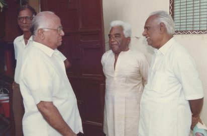 Sri Poornam Viswanathan, Sri V.Gopalakrishnan and Sri V.S.Raghavan during the Inauguration of 4th Chithirai Nataka Vizha (08.04.1995)